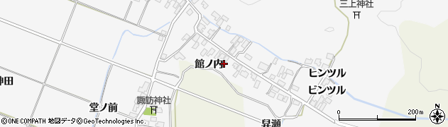 秋田県由利本荘市万願寺（館ノ内）周辺の地図