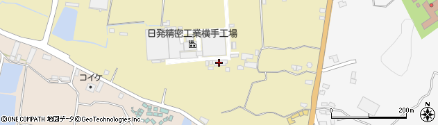 秋田県横手市安本南御所野周辺の地図