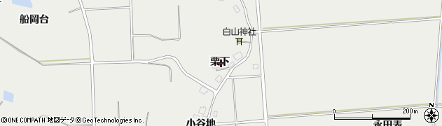 秋田県由利本荘市船岡栗下周辺の地図