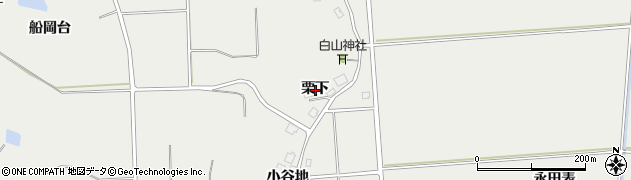 秋田県由利本荘市船岡（栗下）周辺の地図