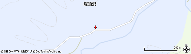 秋田県横手市大森町八沢木塚須沢258周辺の地図