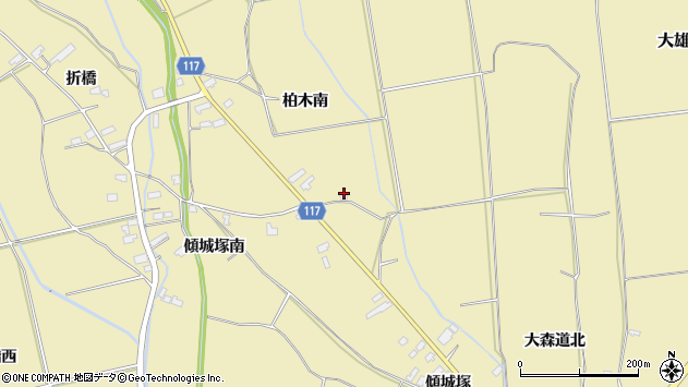 〒013-0305 秋田県横手市大雄柏木南の地図