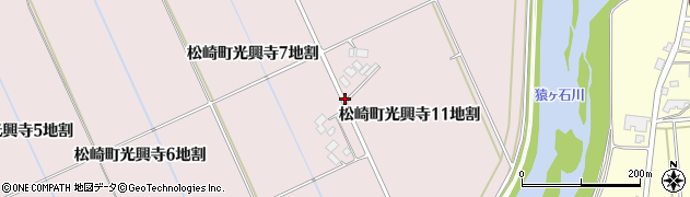 岩手県遠野市松崎町光興寺（１１地割）周辺の地図