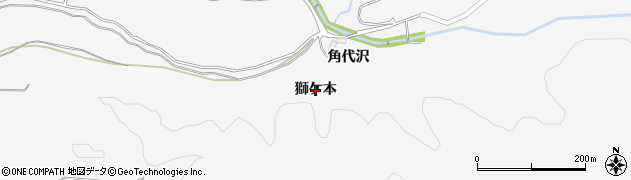 秋田県横手市杉沢（獅ケ本）周辺の地図