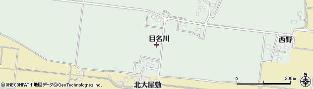 秋田県横手市黒川目名川周辺の地図