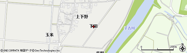 秋田県由利本荘市宮内（下田）周辺の地図