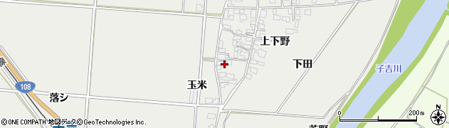 秋田県由利本荘市宮内上下野125周辺の地図