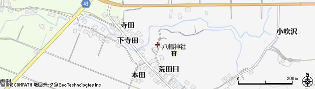 秋田県由利本荘市万願寺上寺田周辺の地図
