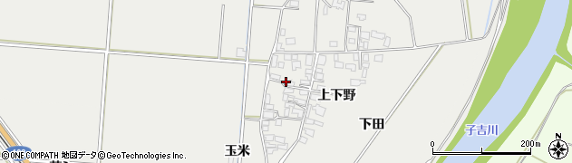 秋田県由利本荘市宮内上下野112周辺の地図