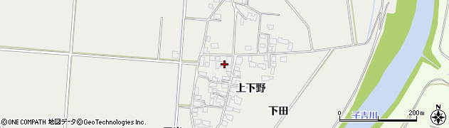 秋田県由利本荘市宮内上下野周辺の地図