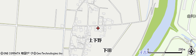 秋田県由利本荘市宮内上下野102周辺の地図