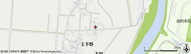 秋田県由利本荘市宮内上下野19周辺の地図