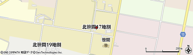 岩手県花巻市北笹間第１７地割周辺の地図