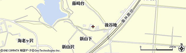 秋田県由利本荘市藤崎（新山沢）周辺の地図