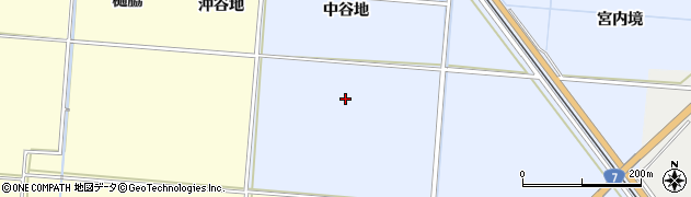 秋田県由利本荘市埋田中谷地周辺の地図