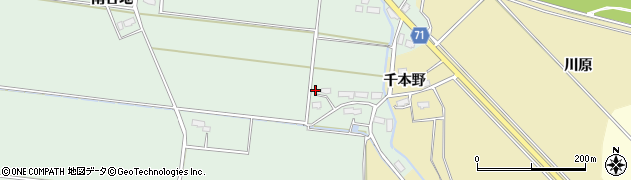秋田県横手市黒川千本野224周辺の地図