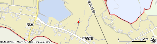 秋田県横手市安本周辺の地図