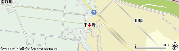 秋田県横手市下境（千本野）周辺の地図