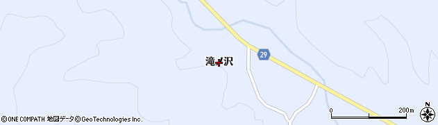 秋田県横手市大森町八沢木（滝ノ沢）周辺の地図