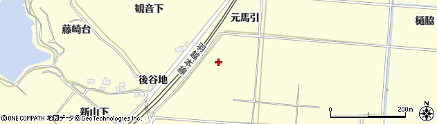 秋田県由利本荘市藤崎（元馬引）周辺の地図