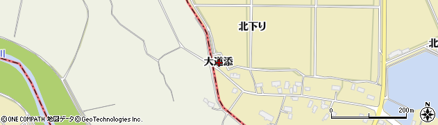 秋田県横手市安本大道添周辺の地図