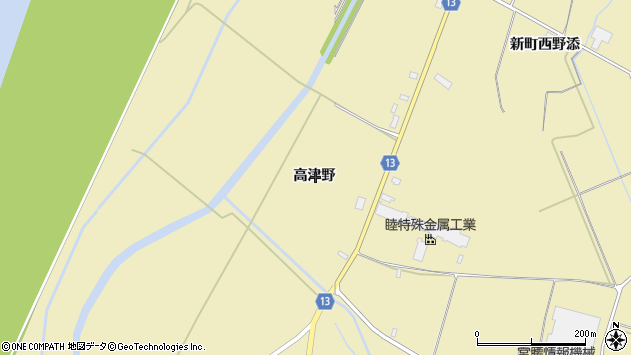 〒013-0443 秋田県横手市大雄高津野の地図