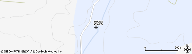 秋田県由利本荘市宮沢周辺の地図