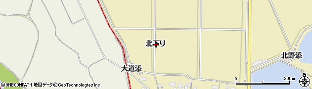 秋田県横手市安本北下り周辺の地図