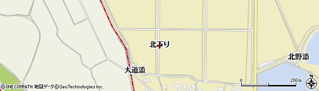 秋田県横手市安本（北下り）周辺の地図
