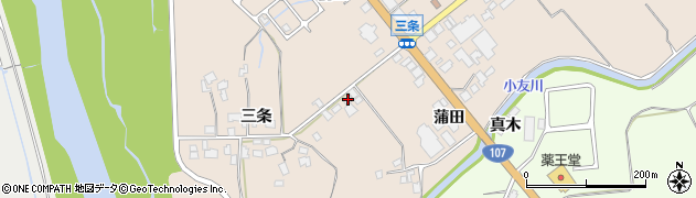 秋田県由利本荘市三条前田48周辺の地図