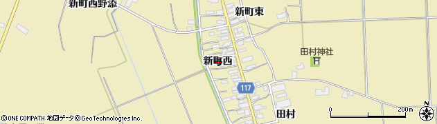 秋田県横手市大雄新町西周辺の地図