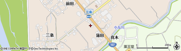 秋田県由利本荘市三条前田81周辺の地図