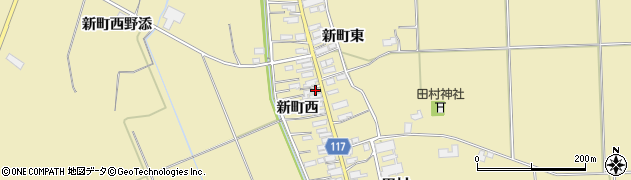 秋田県横手市大雄新町西13周辺の地図