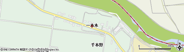 秋田県横手市黒川（一本木）周辺の地図