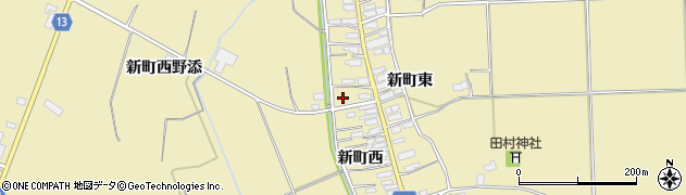 秋田県横手市大雄新町西18周辺の地図