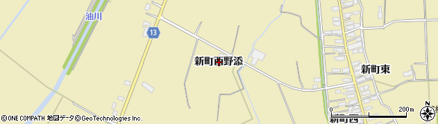 秋田県横手市大雄（新町西野添）周辺の地図