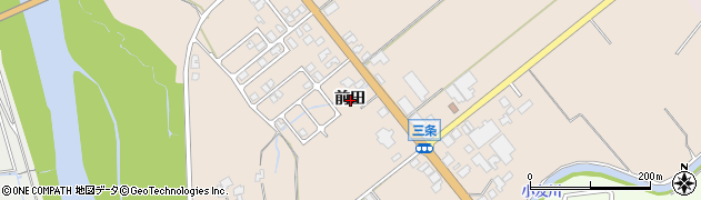 秋田県由利本荘市三条前田周辺の地図