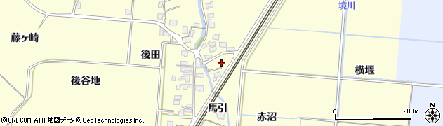 秋田県由利本荘市藤崎（赤沼）周辺の地図