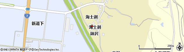秋田県由利本荘市西目町海士剥海士剥105周辺の地図