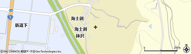 秋田県由利本荘市西目町海士剥（南沢）周辺の地図