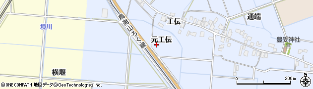 秋田県由利本荘市埋田元工伝周辺の地図