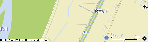 秋田県横手市大雄牛中島周辺の地図
