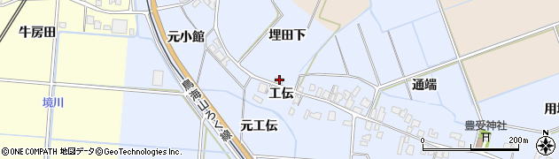 秋田県由利本荘市埋田埋田下8周辺の地図