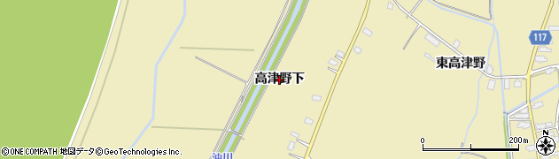 秋田県横手市大雄（高津野下）周辺の地図