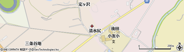 秋田県由利本荘市三条定ヶ沢3周辺の地図