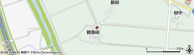 秋田県横手市黒川鶴巻田周辺の地図