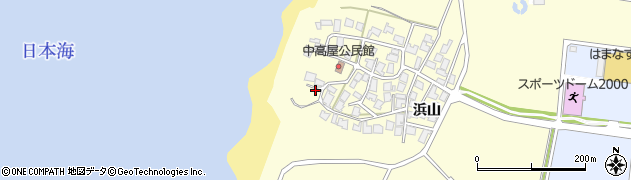 秋田県由利本荘市西目町出戸中高屋11周辺の地図