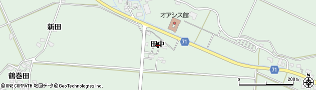 秋田県横手市黒川田中周辺の地図