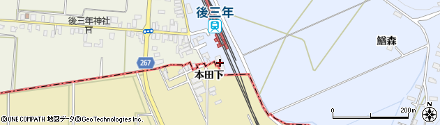 秋田県仙北郡美郷町飯詰東山本107周辺の地図