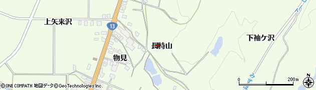 秋田県横手市金沢中野（長持山）周辺の地図